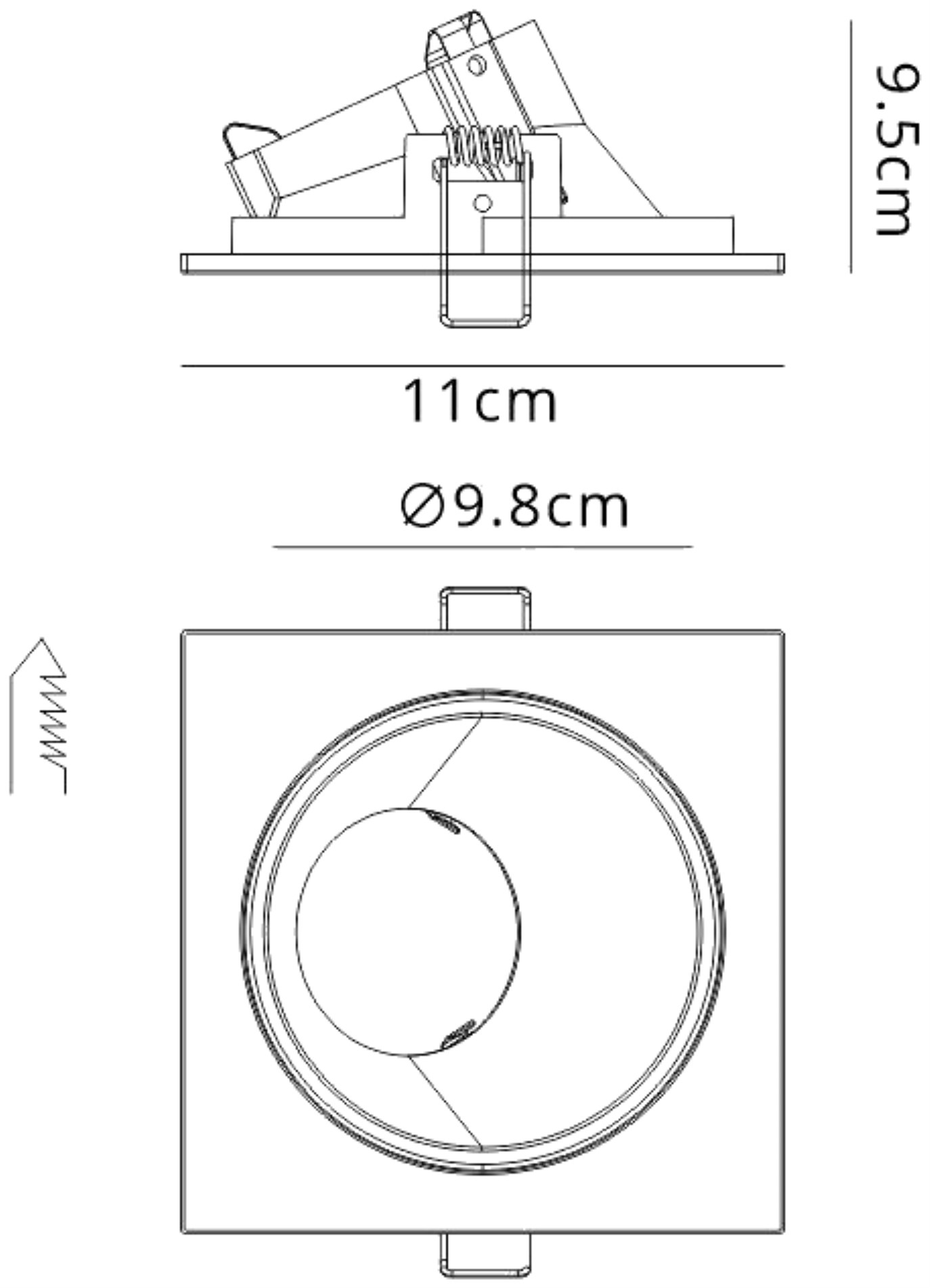 Brandon Recessed Ceiling Luminaires Mantra Fusion Square/Rectangular Recess Ceiling